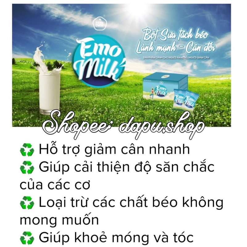 (EMO MILK) Nước giảm cân Emoslim vị Sữa