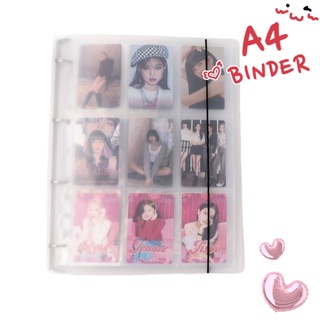 A4 PP Chất Kết Dính Sưu Tập Sách Phong Cách Tối Giản Matte Cover 4 Nhẫn Rời Lá Album Ảnh