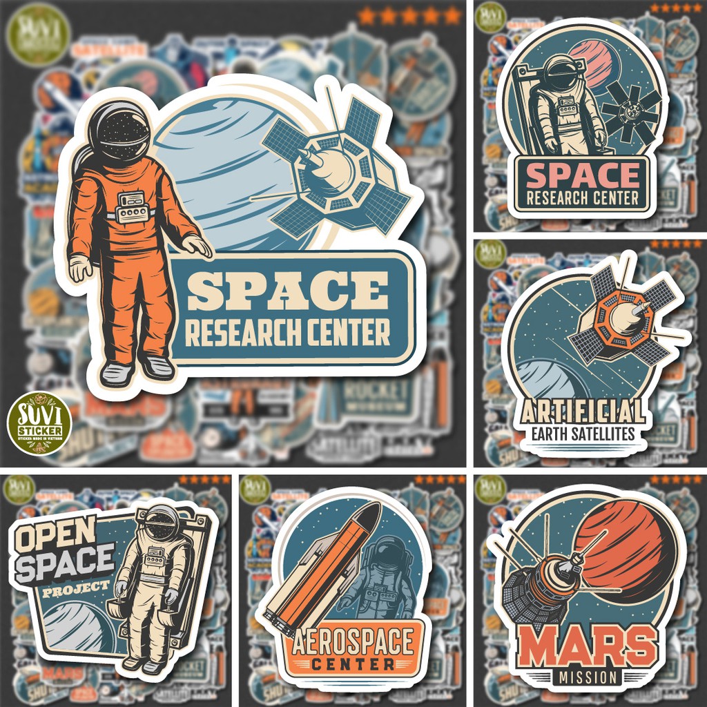 50 Sticker Galaxy chống nước sticker dán mũ bảo hiểm, laptop, điện thoại, đàn guitar, vali. MSP: NS04