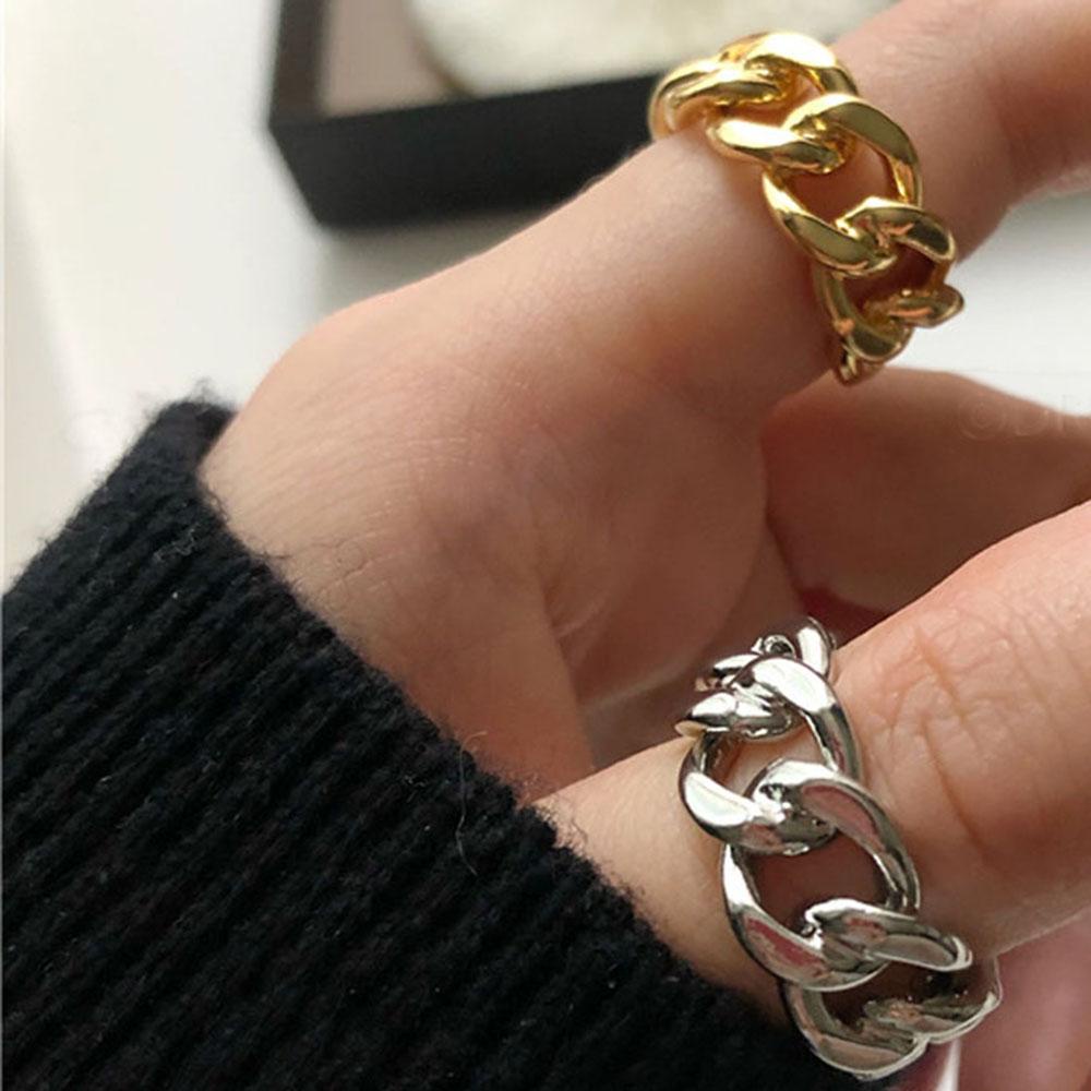Nhẫn Hở Đeo Ngón Phong Cách Hình Học Thời Trang Unisex