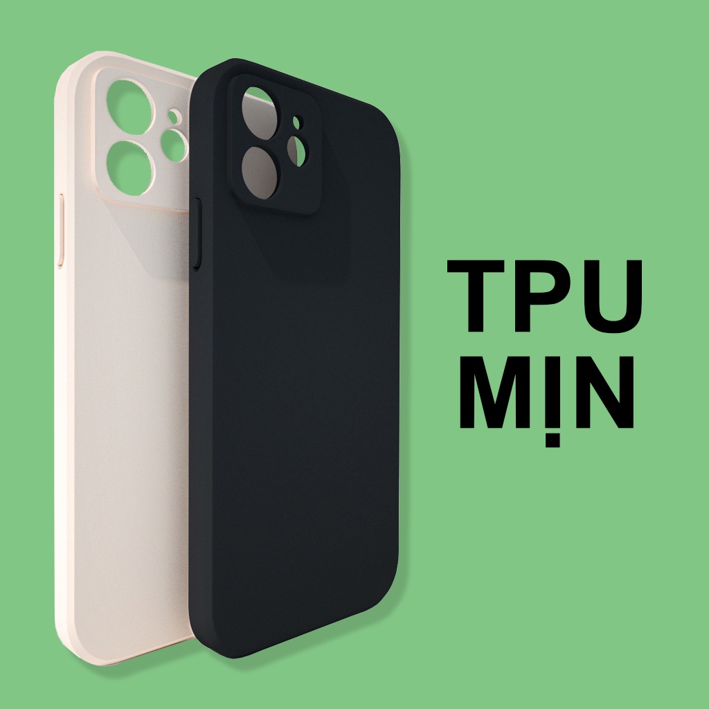 ốp lưng chất liệu mịn che camera viền vuông ốp iphone xsmax 6 plus 7 plus 8 plus 12 11 promax 12pro 13promax 13pro