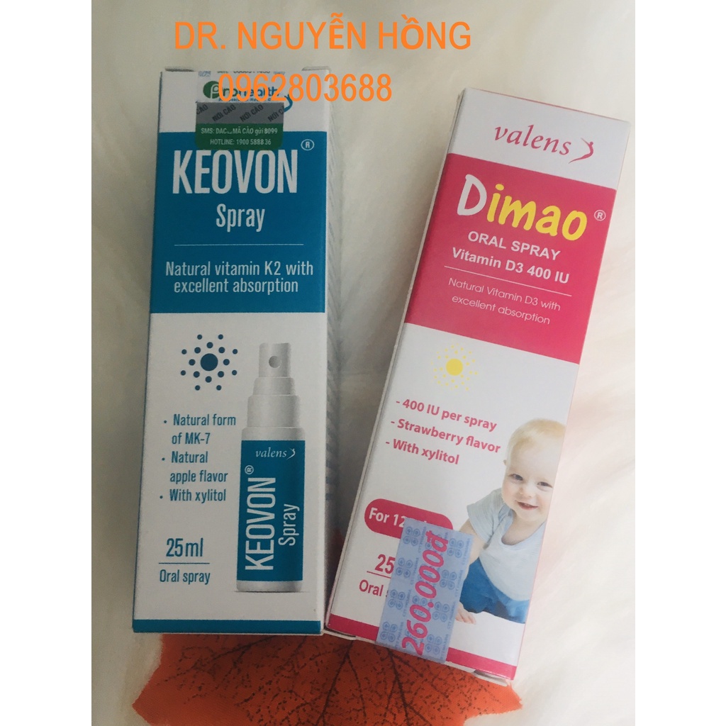Dimao - Vitamin D3 Dạng Xịt 400IU, Hương Dâu