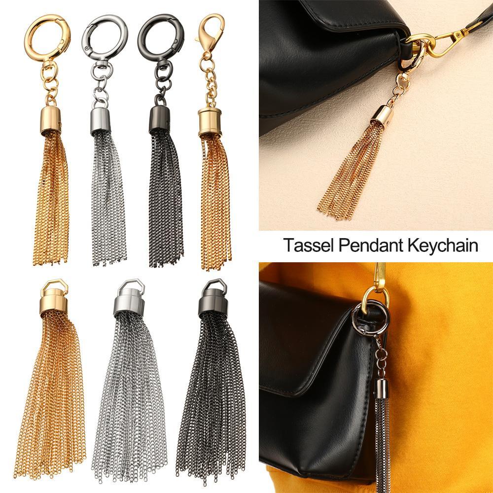 Móc Khóa Dây Tua Rua Bằng Kim Loại Thời Trang DIY