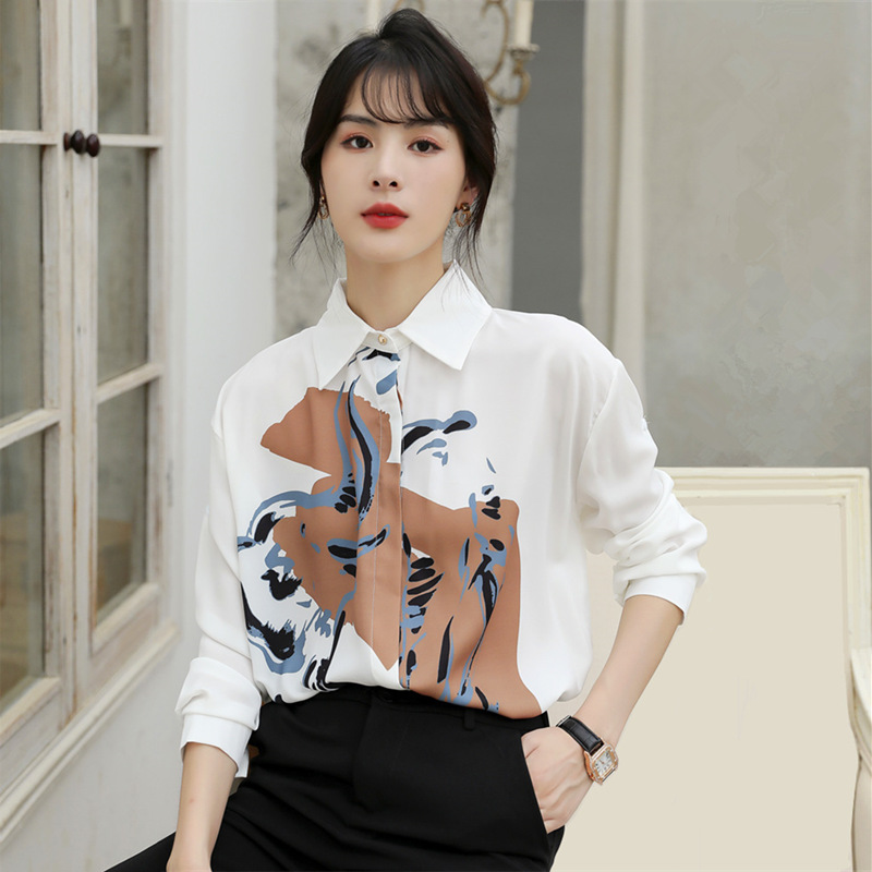 Áo sơ mi voan tay rộng xinh xắn theo phong cách hàn quốc
