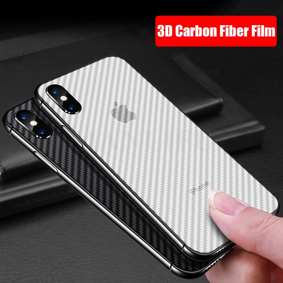 Set 3 Miếng Dán Carbon 3d Bảo Vệ Lưng Điện Thoại Iphone 6 6s 7 8 Plus Xs Xr Xs Max Iphone 11 Pro Iphone 12