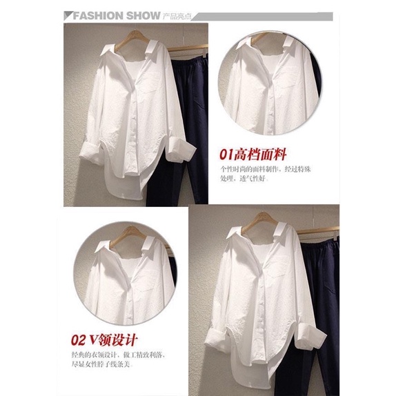 Sơ mi trắng vạt bầu phối áo gile len - áo trắng form rộng cho nàng công sở, đi học, đi chơi siêu xinh