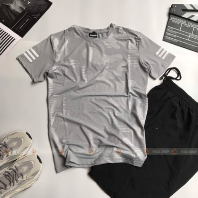 Bộ thể thao nam cổ tròn in chìm VNXK DAS 01