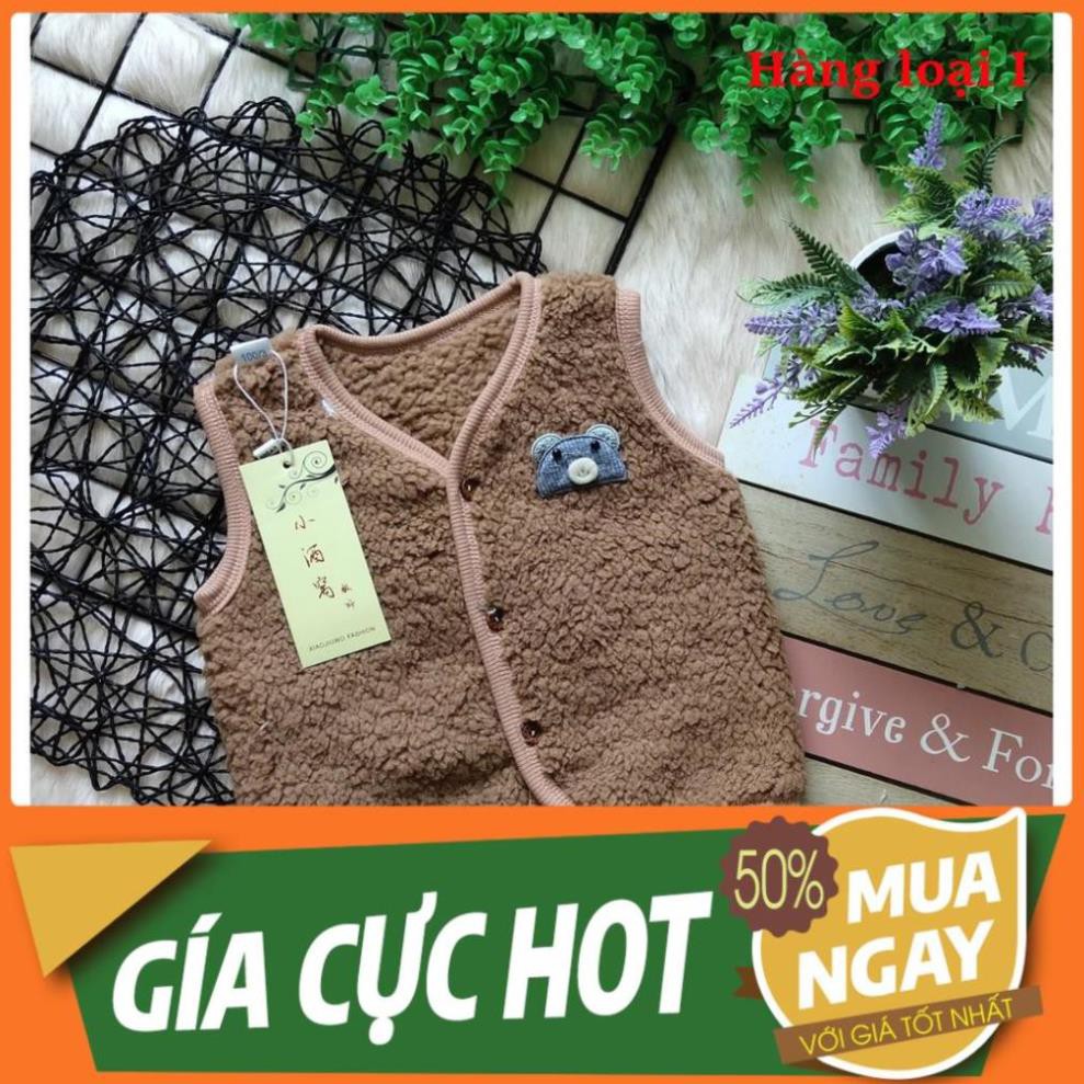 Áo khoác gile, áo gile lông cừu siêu mềm, siêu mịn cho bé 3-13kg (Giao màu ngẫu nhiên )