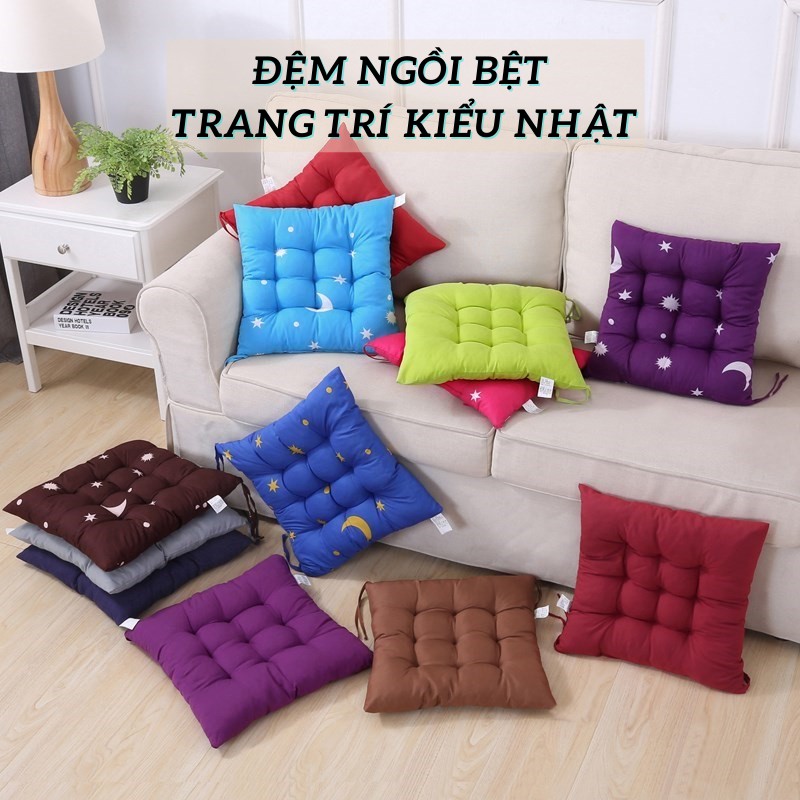 Đệm Ngồi, Nêm Ngồi, Đệm Lót Ghế Hình Vuông Decor Quán Trà Sữa, Cà Phê Kiểu Nhật PAPAA.HOME