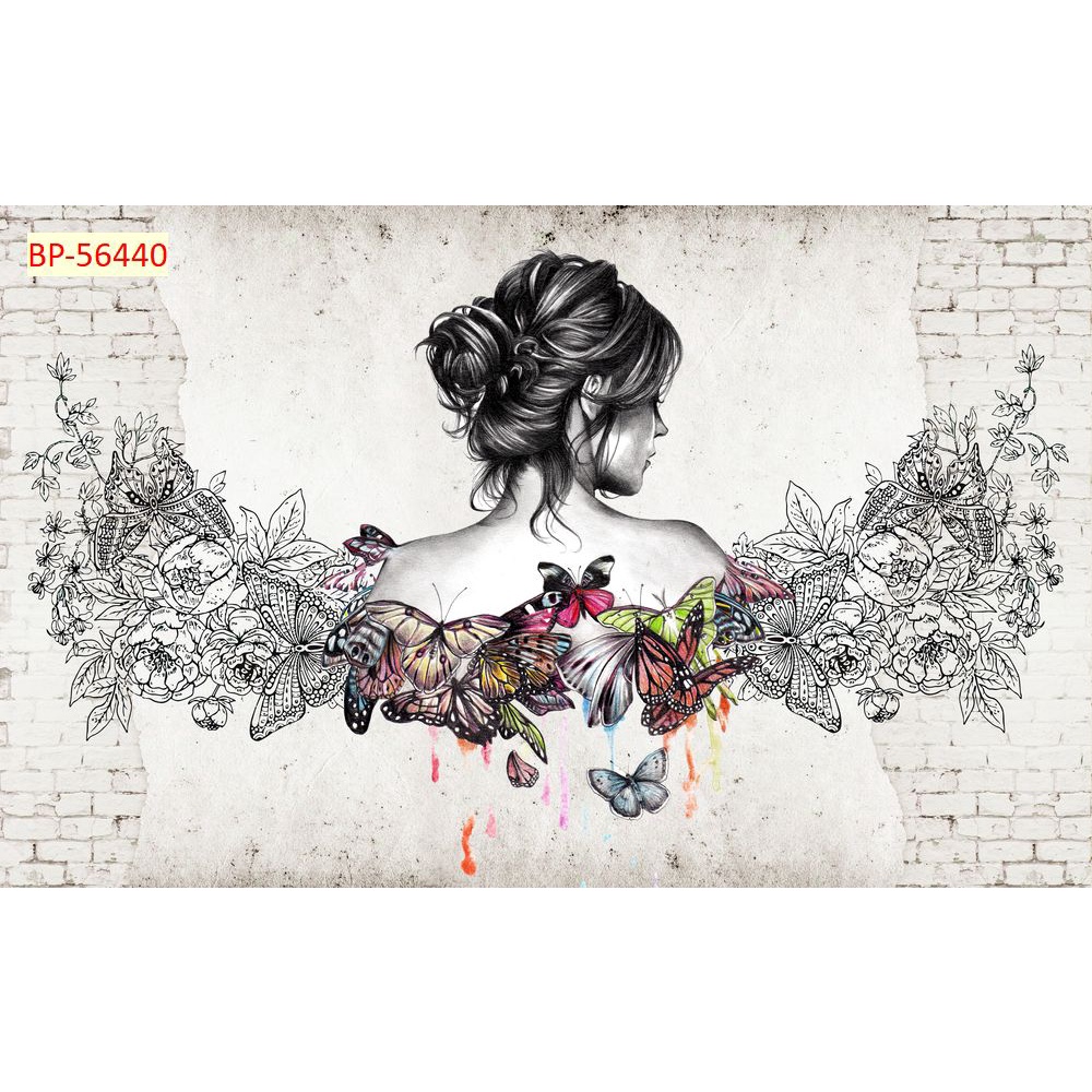 Tranh dán tường Quán Cafe, Trà Sữa, Trang Trí Cửa Hàng 3D tặng keo và dụng cụ dán