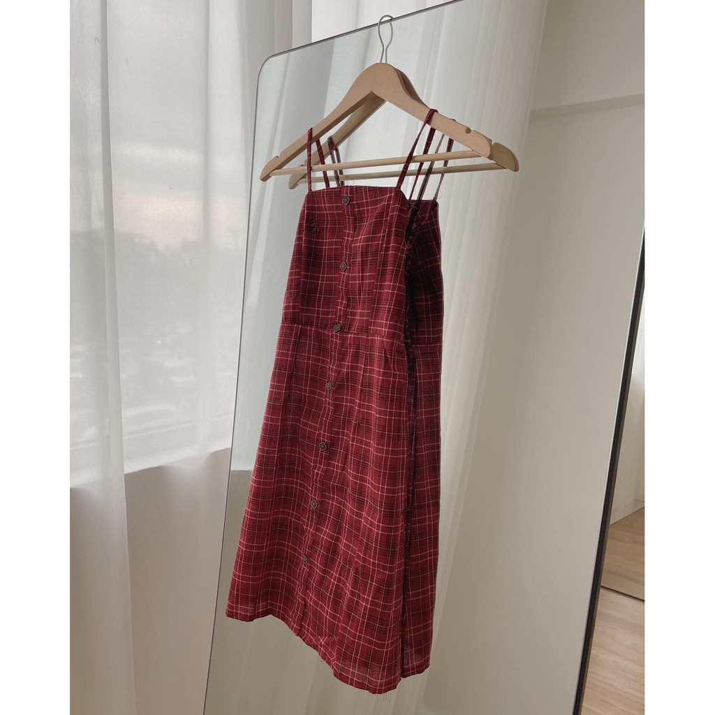 ⚡⚡[ẢNH THẬT SHOP CHỤP]⚡⚡VÁY HAI DÂY KẺ CARO SIÊU HOT HIT THẮT NƠ SAU. | BigBuy360 - bigbuy360.vn