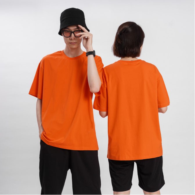 Áo thun Unisex  Basic Tee phông trơn nam nữ tay lỡ oversize form rộng V11