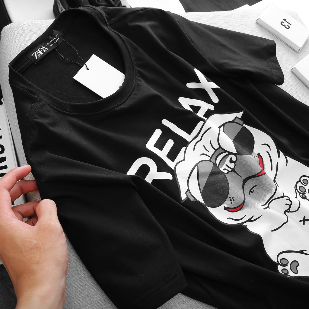 Áo Thun Hàng Hiệu Relax and hello...i&quot;m