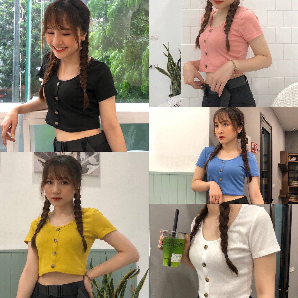 ÁO CROPTOP LEN TĂM CÚC DỌC ULAZZANG