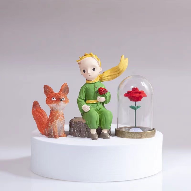 Mô Hình Hoàng Tử Bé Và Cáo Bằng Nhựa Resin Trang Trí Bàn Làm Việc