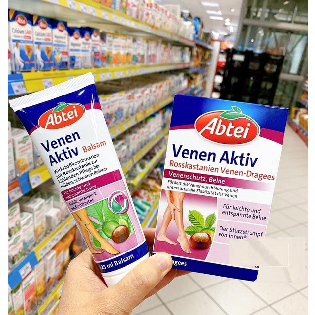 Abtei - Kem bôi giãn tĩnh mạch Venen Aktiv 125ml - Nội Địa Đức