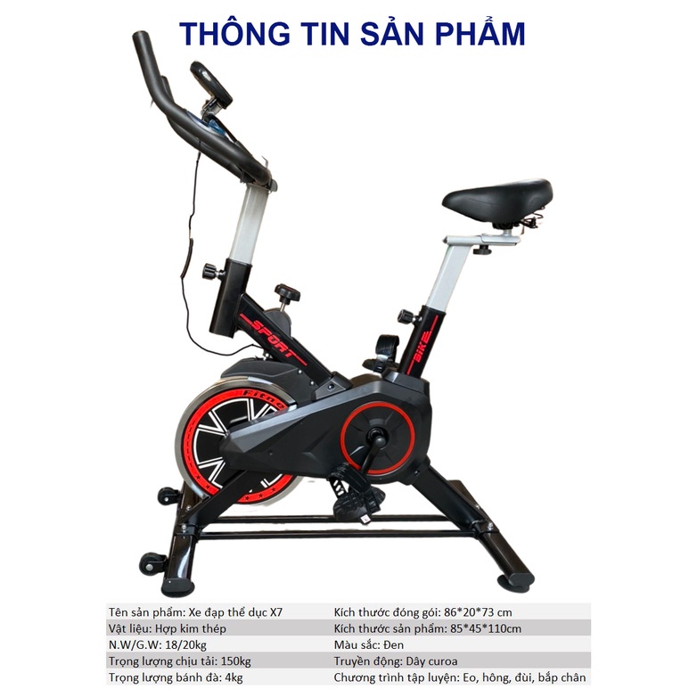 Xe đạp thể dục cho mọi người GYM Bike Sport Q7 - Xe đạp tập thể dục thể thao gym tại nhà - Bảo Hành 12 Tháng