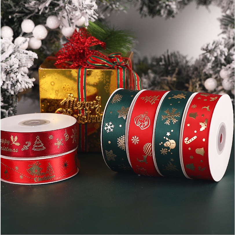 Cuộn Băng Keo Làm Từ Polyester 10M / 25mm Trang Trí Giáng Sinh