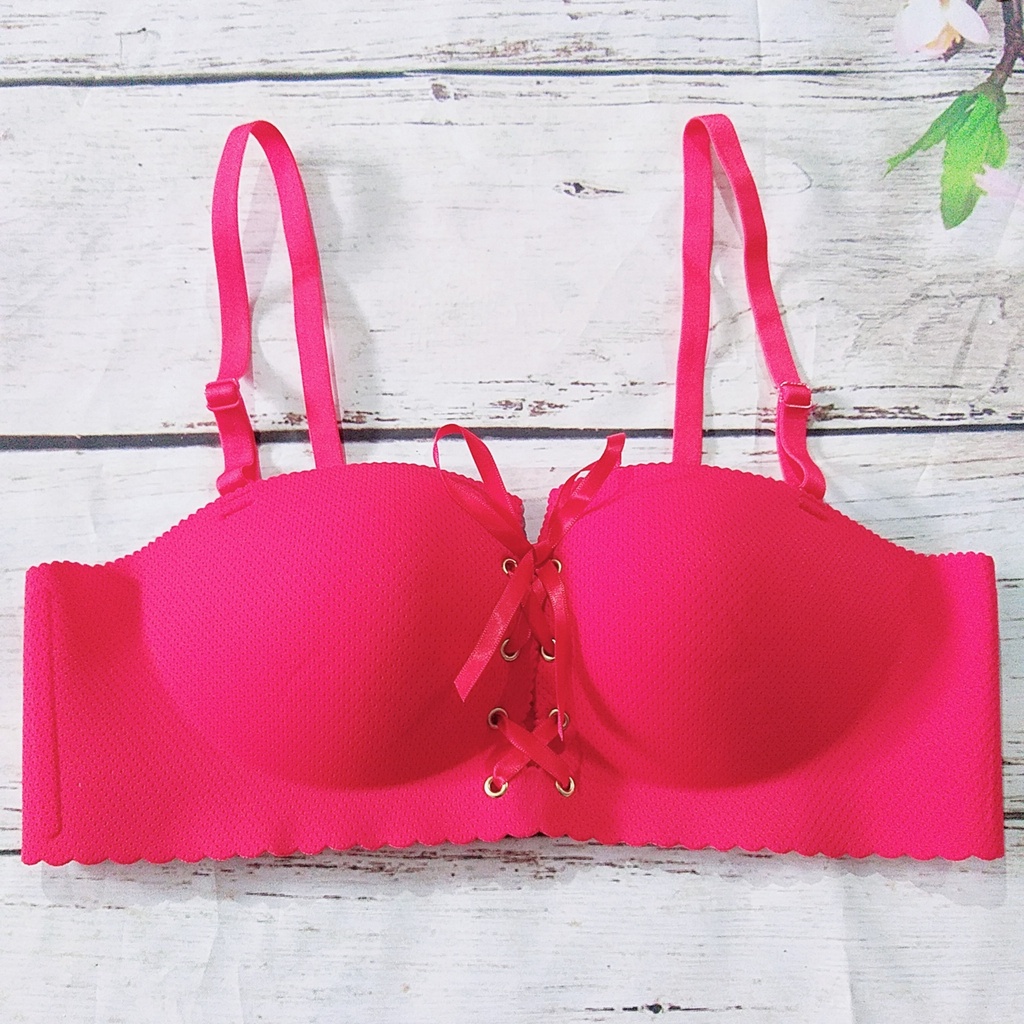 Áo lót cup ngực dây rút chống tụt mặc áo váy hở vai KIMCHIBIKINI bra nữ thông hơi nâng ngực tạo khe cao cấp AL036