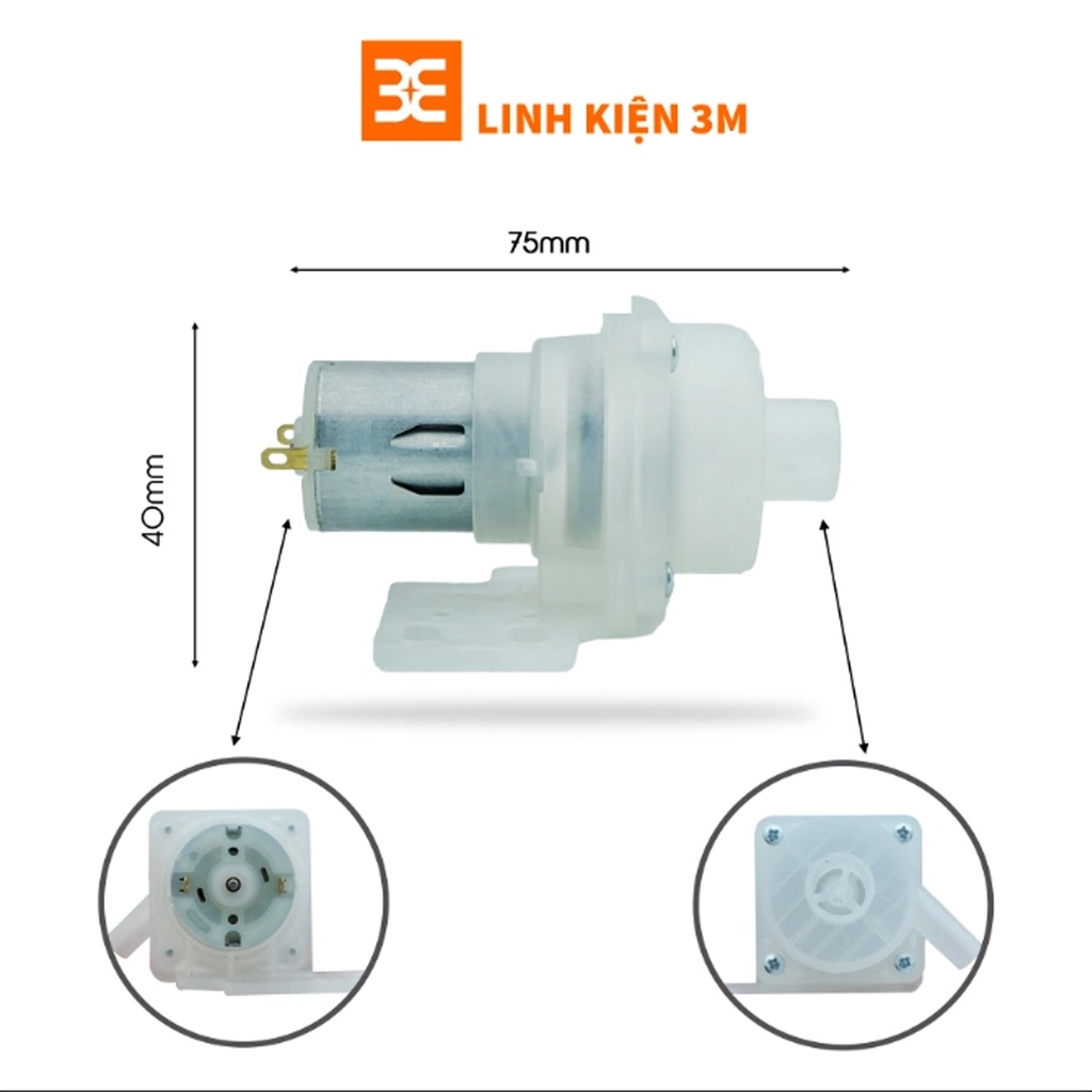 Máy Bơm Mini 12VDC Trắng