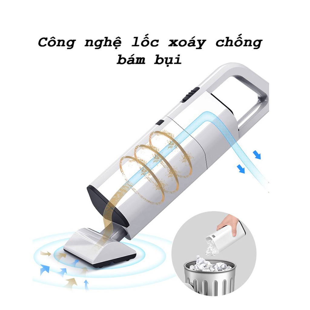 Máy hút bụi cầm tay không dây AIKESI model AKS-8001C công suất 120W, máy hút bụi cầm tay mini lực hút 3500Pa siêu mạnh | BigBuy360 - bigbuy360.vn