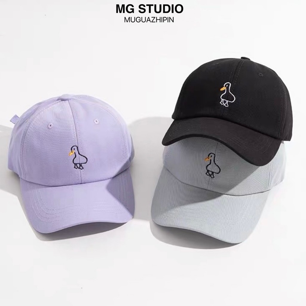 Nón bóng chày MG STUDIO thêu hình ngỗng hoạt hình thời trang
