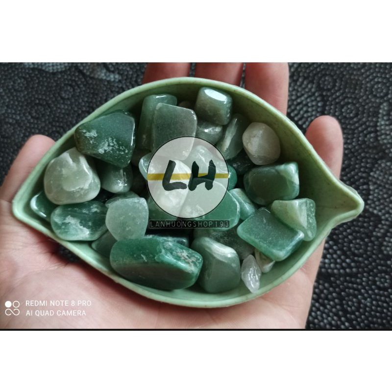 Vụn đá Thach anh Xanh Aventurine cho thanh tẩy Tarot