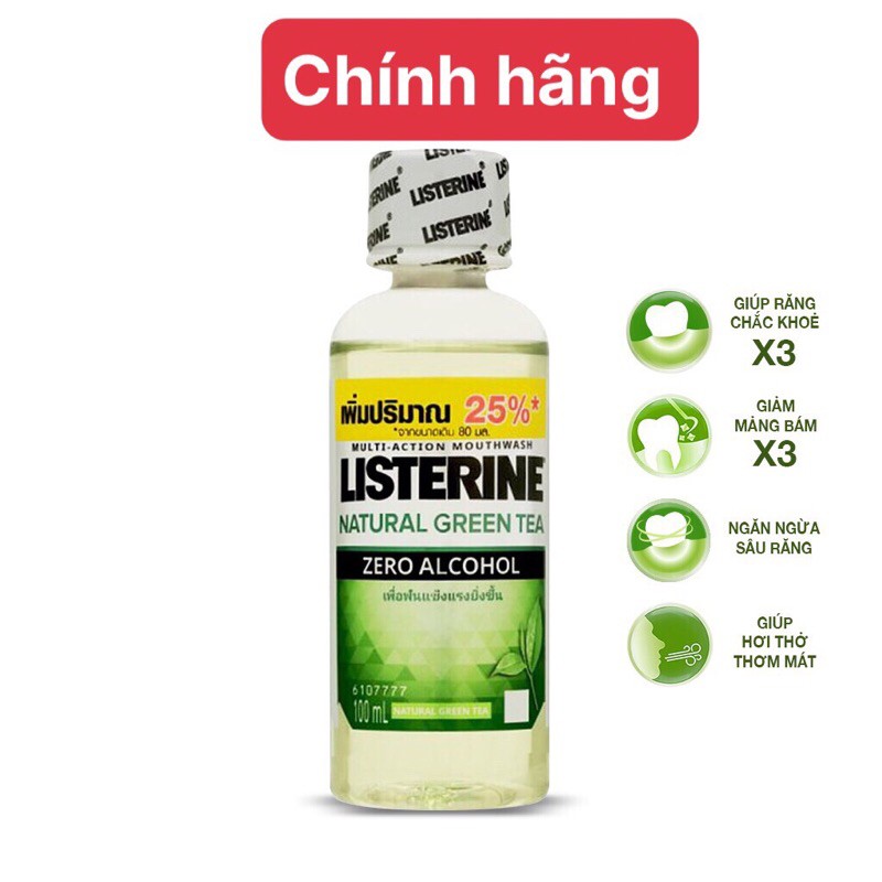 Nước súc miệng giữ hơi thở thơm mát Listerine 100ml