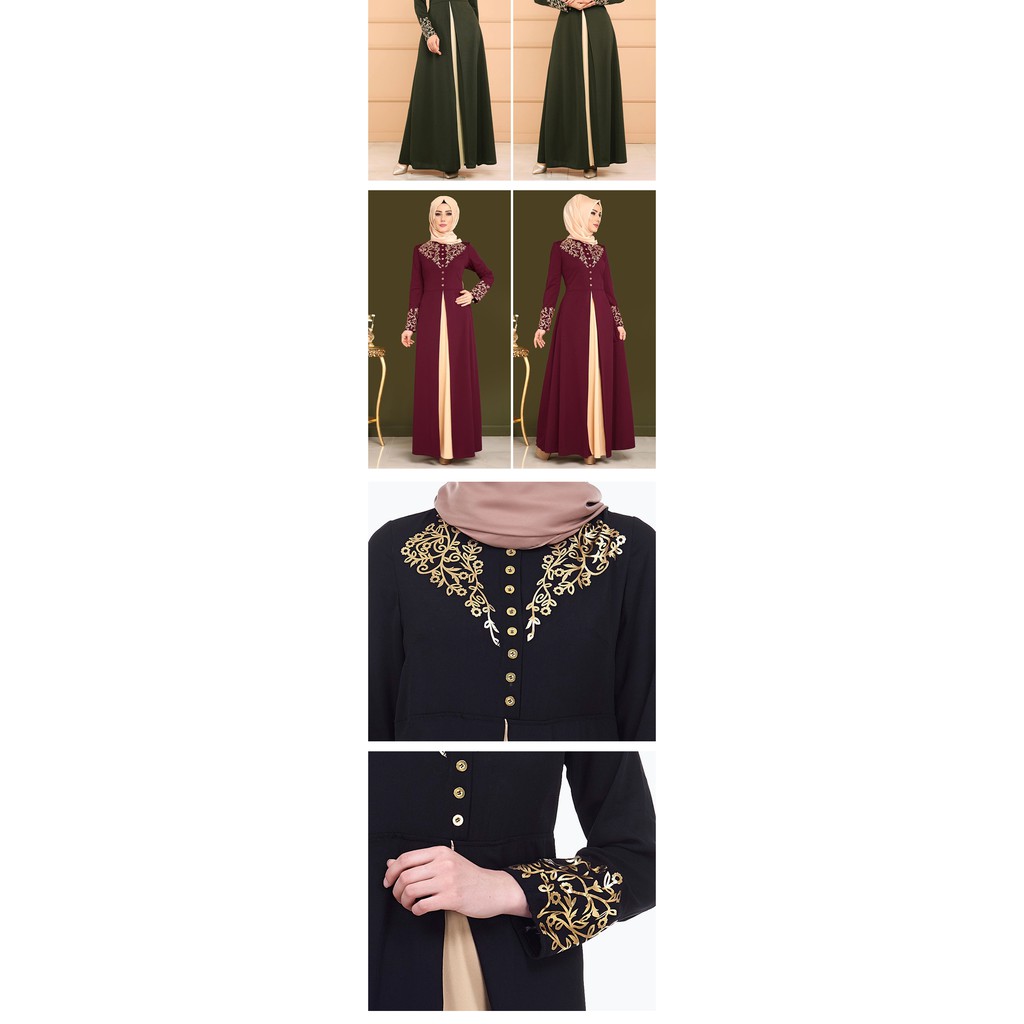 Đầm Maxi Dài Tay In Họa Tiết Phong Cách Hồi Giáo Cho Nữ | BigBuy360 - bigbuy360.vn