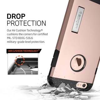 Ốp lưng iPhone 6S Plus Spigen Tough Armor (Vàng hồng)