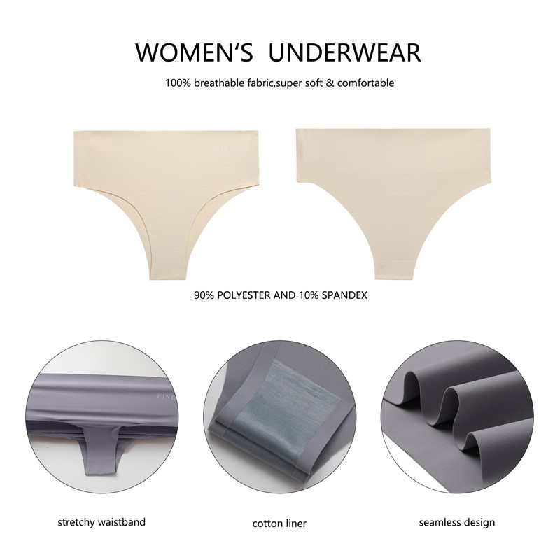 Quần Lót Lụa Lạnh Không Đường May Lưng Cao Plus Size M-2Xl Cho Nữ | BigBuy360 - bigbuy360.vn
