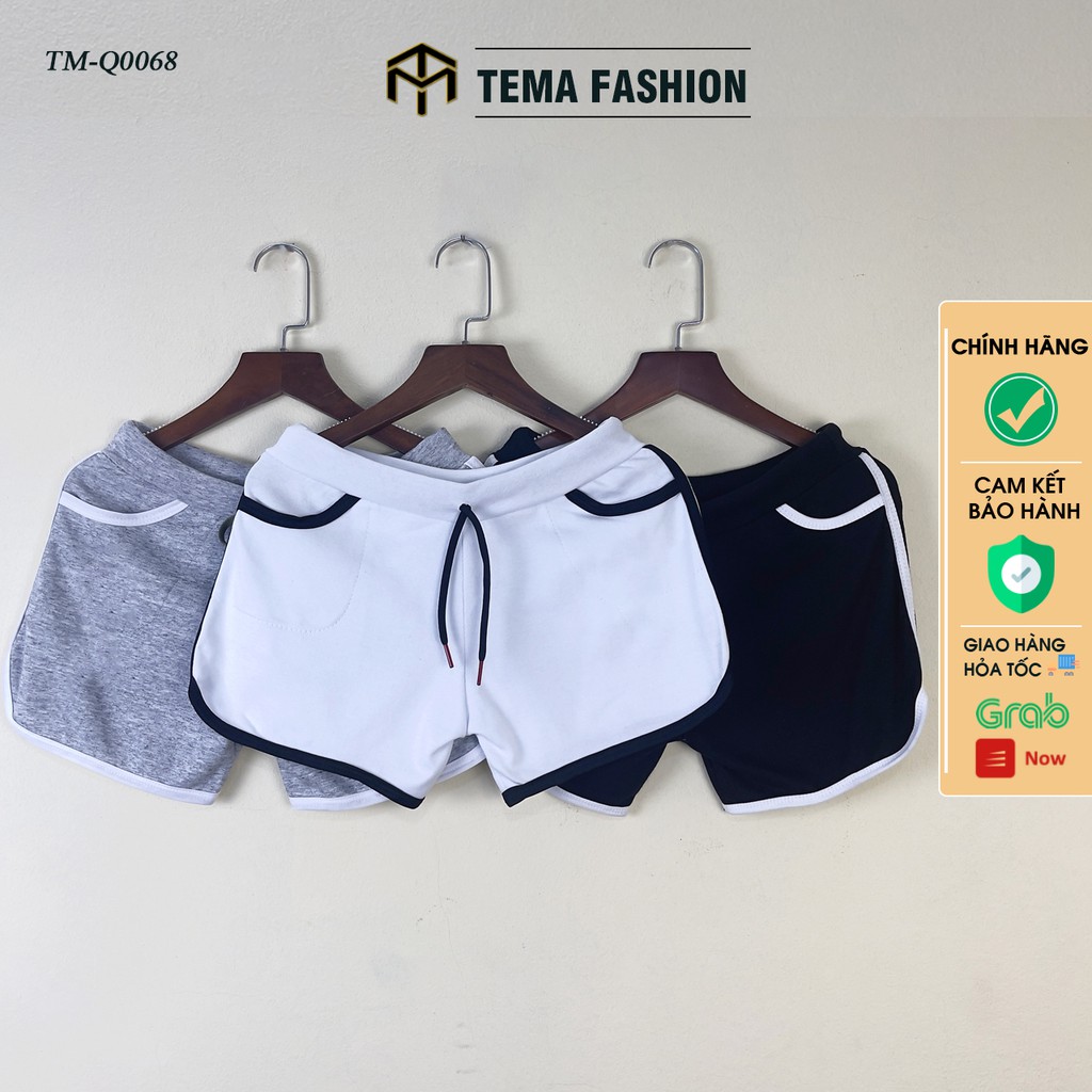 Quần đùi nữ TEMA cao cấp  - quần short nữ basic chất cotton mềm mịn mát mặc ở nhà đi tập năng động thoải mái