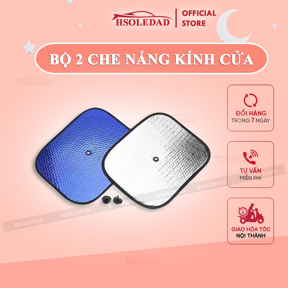 Kho sỉ bộ 02 che nắng ô tô hút kính, tráng nhôm cách nhiệt phản quang