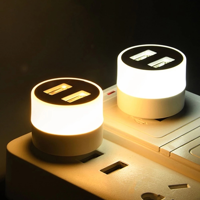 Đèn LED Đọc Sách Bảo Vệ Mắt Hình Tròn Nhỏ Sạc Cổng USB