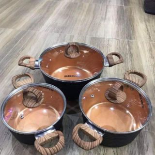 BỘ NỒI CERAMIC ĐÁY TỪ SUNHOUSE SHG2003MCA