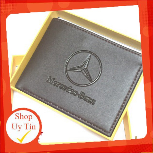 Ví Nam - Ví da nam Mercedes-Benz siêu xịn thời trang cao cấp phong cách trẻ sành điệu gu nam tính chính hãng cK-7936539
