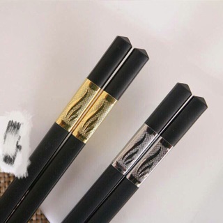 Combo 10 đôi dua gỗ cao cấp về 2 màu vàng, bạc