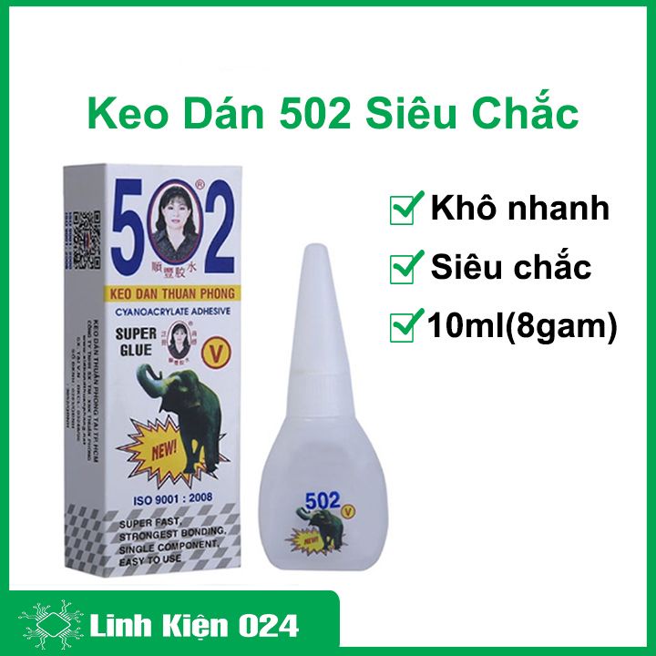 Keo 502, keo dán đa năng siêu dính con voi K502PH