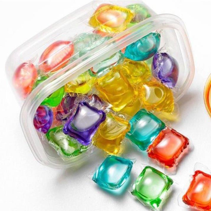 Hộp 30 Viên Giặt Xả Quần Áo, Không Dính Tay, Không Hại Da Tay
