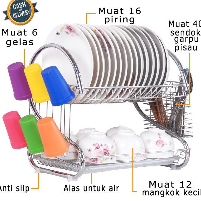 Giá Đỡ Đĩa 2 Tầng Cs 22ma8bu Sup3R Bằng Thép Không Gỉ | BigBuy360 - bigbuy360.vn