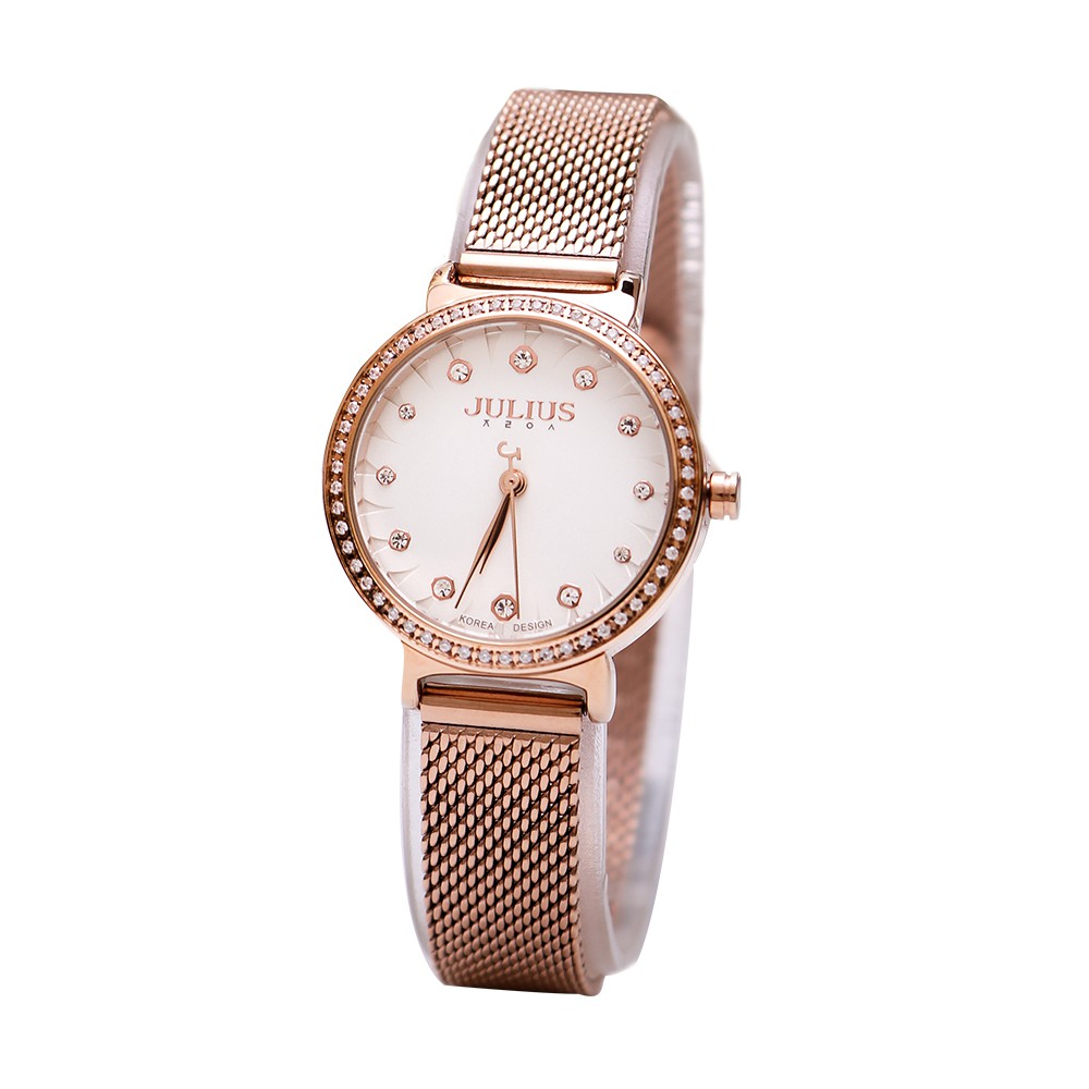 Đồng hồ nữ Julius Hàn Quốc JA-965 Limited dây thép vàng đồng
