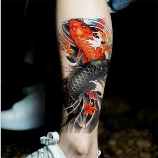 Hình Xăm Dán Cỡ Lớn Màu Đỏ Đen Cá Tính Cho Nam Và Nữ
