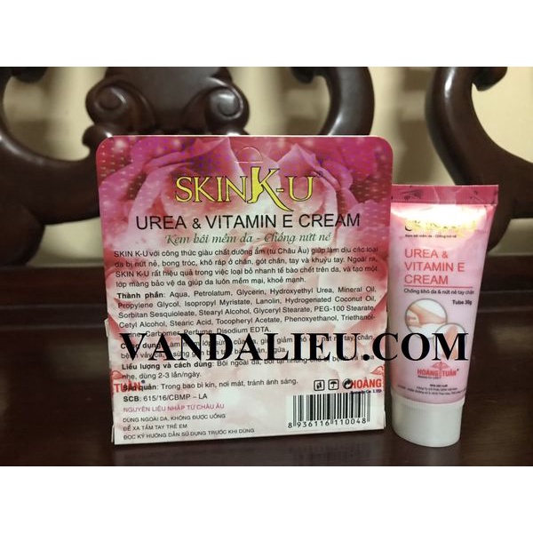 SKINK - U URE & VITAMIN E CREAM 30G. KEM BÔI MỀM DA - CHỐNG NỨT NẺ.