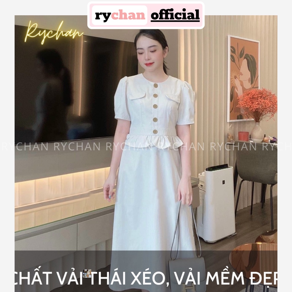 Đầm Xòe Midi Dáng Dài Tiểu Thư Phong Cách Vintage - DX0138