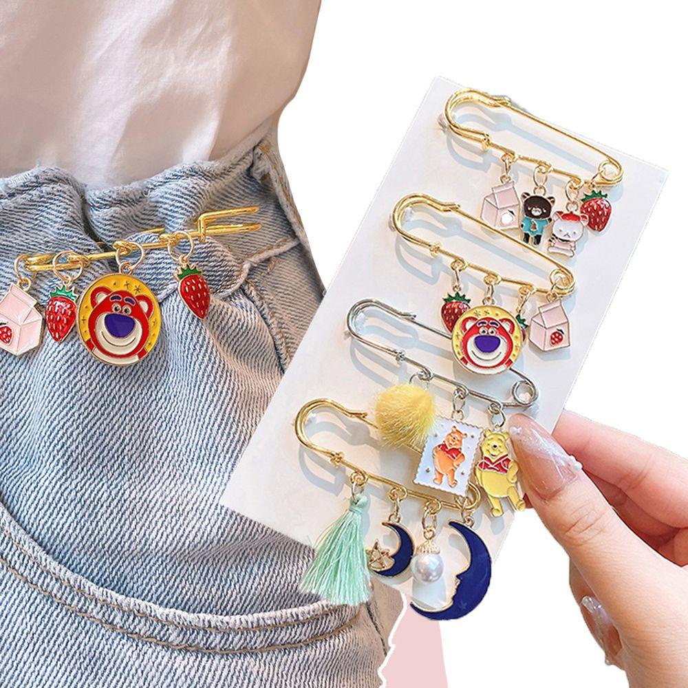 MXGOODS Trâm Cài Áo Hình Cô Gái Và Hoa / Mặt Trăng / Mèo / D