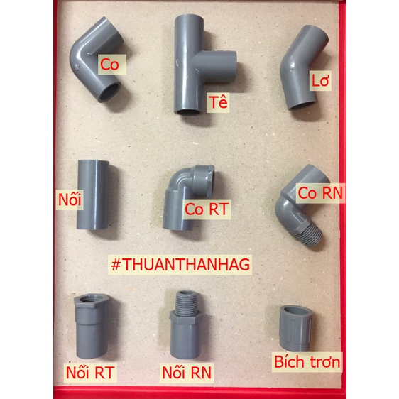 Phụ kiện ống nước PVC 21,27,34,42,49. Ống nhựa Bình Minh