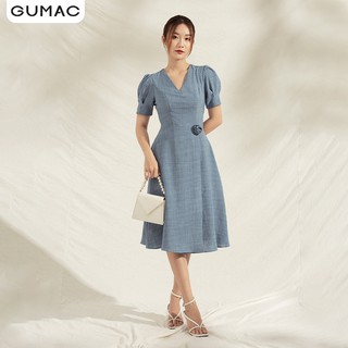 Đầm cổ V tà đắp DA1109 GUMAC