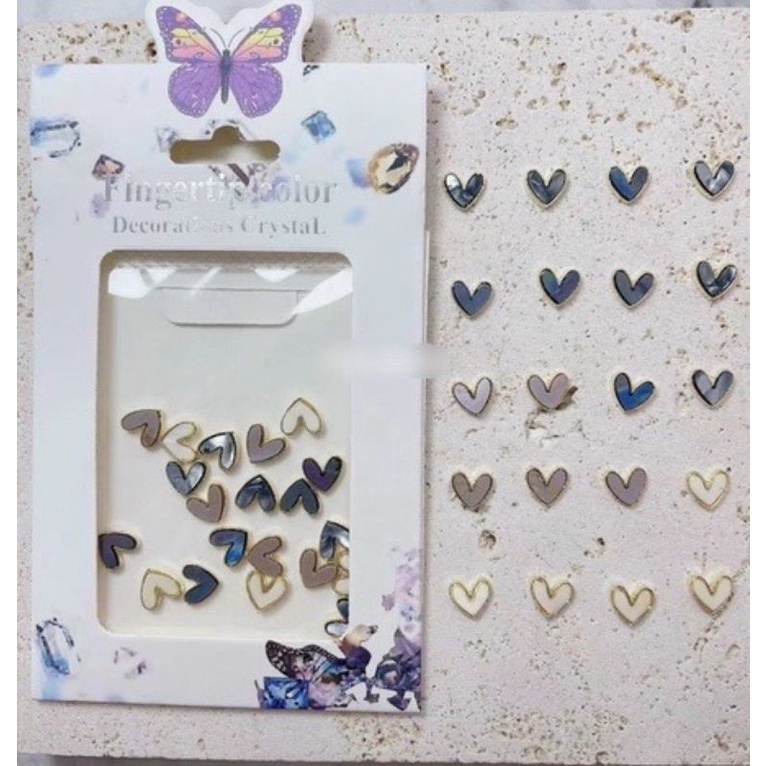 Gói tt charm tim viền bi