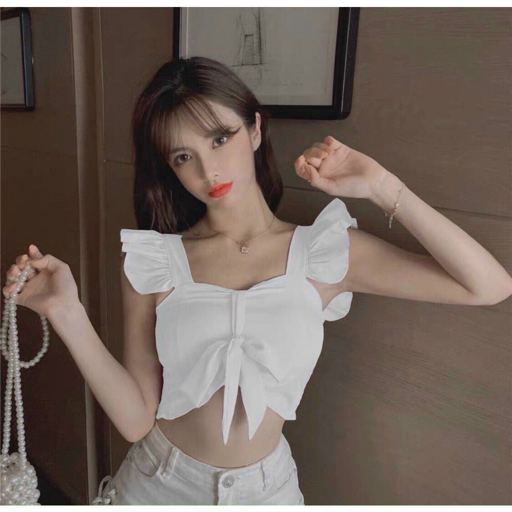 Áo Hai Dây Cột Nơ Mod Ngực Cho Nữ Dưới 55kg Siêu Hót Hàng Loại 1 Kiểu Dáng Thời Trang-C6035" | BigBuy360 - bigbuy360.vn