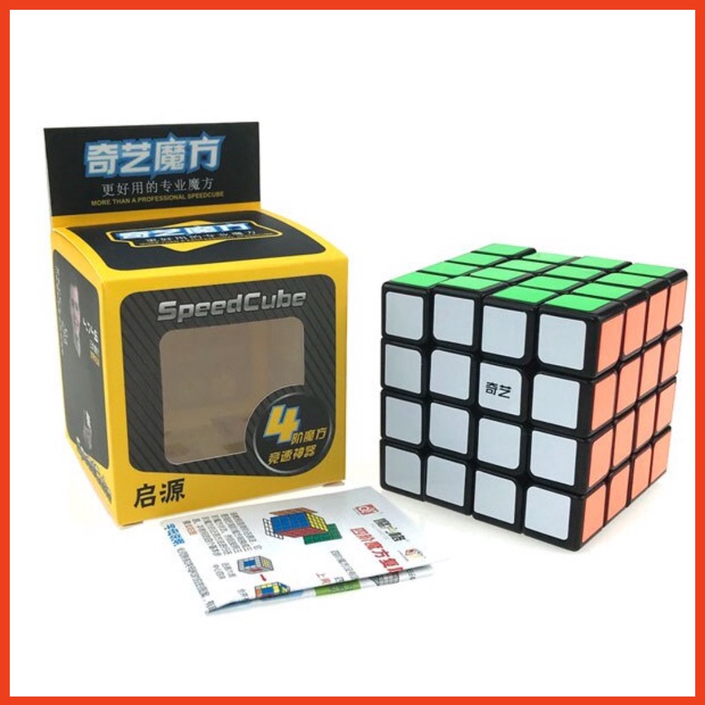 Rubik 4 Tầng QiYi 3046 Hàng Cao Cấp Xoay Cực trơn, Cực Mượt - Rubic 4x4x4 Viền Đen